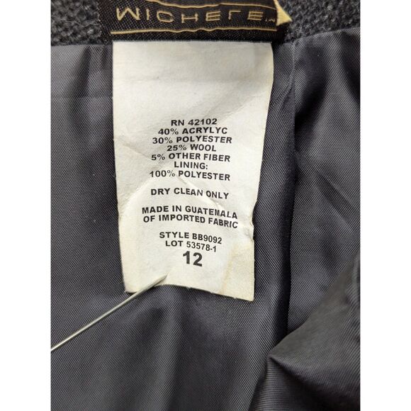 VTG Michele Wool Maxi Skirt Size 12 Lagnlook Cottage Peasant Southwest Fringe - Picture 13 of 13